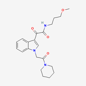 N-(3-methoxypropyl)-2-oxo-2-[1-(2-oxo-2-piperidin-1-ylethyl)indol-3-yl]acetamide