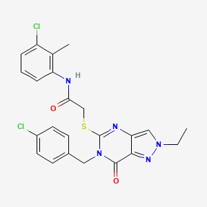 2-{[6-(4-chlorobenzyl)-2-ethyl-7-oxo-6,7-dihydro-2H-pyrazolo[4,3-d]pyrimidin-5-yl]thio}-N-(3-chloro-2-methylphenyl)acetamide