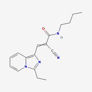N-butyl-2-cyano-3-{3-ethylimidazo[1,5-a]pyridin-1-yl}prop-2-enamide