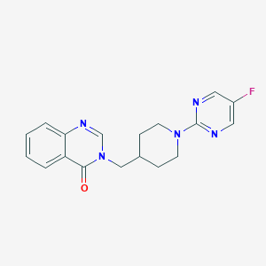 3-[[1-(5-Fluoropyrimidin-2-yl)piperidin-4-yl]methyl]quinazolin-4-one