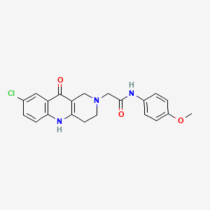 molecular formula C21H20ClN3O3 B2848494 2-(8-chloro-10-oxo-3,4-dihydrobenzo[b][1,6]naphthyridin-2(1H,5H,10H)-yl)-N-(4-methoxyphenyl)acetamide CAS No. 1226459-06-8