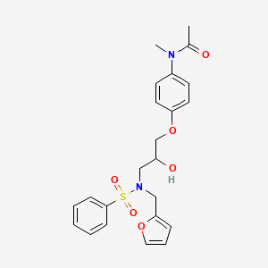N-(4-(3-(N-(furan-2-ylmethyl)phenylsulfonamido)-2-hydroxypropoxy)phenyl)-N-methylacetamide