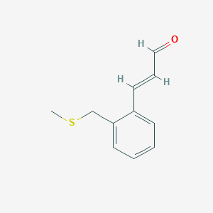 molecular formula C11H12OS B028485 2-(甲硫基)甲基-3-苯基-2-丙烯醛 CAS No. 100857-79-2