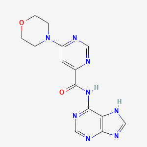 6-morpholino-N-(9H-purin-6-yl)pyrimidine-4-carboxamide