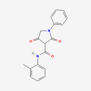 molecular formula C18H16N2O3 B2848503 N-(2-methylphenyl)-2,4-dioxo-1-phenylpyrrolidine-3-carboxamide CAS No. 823823-48-9