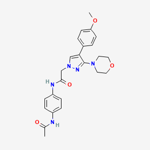 N-(4-acetamidophenyl)-2-(4-(4-methoxyphenyl)-3-morpholino-1H-pyrazol-1-yl)acetamide