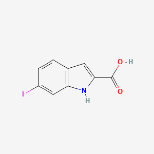 molecular formula C9H6INO2 B2848512 6-碘-1H-吲哚-2-甲酸 CAS No. 383133-28-6