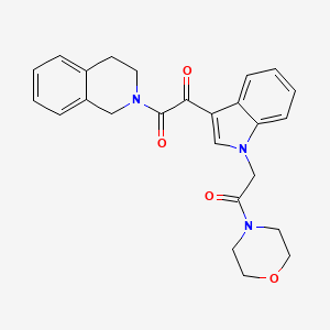 1-(3,4-dihydroisoquinolin-2(1H)-yl)-2-(1-(2-morpholino-2-oxoethyl)-1H-indol-3-yl)ethane-1,2-dione