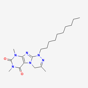 1-decyl-3,7,9-trimethyl-7,9-dihydro-[1,2,4]triazino[3,4-f]purine-6,8(1H,4H)-dione