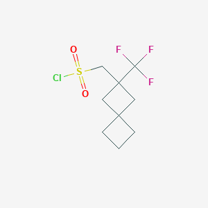 molecular formula C9H12ClF3O2S B2848527 [2-(Trifluoromethyl)spiro[3.3]heptan-2-yl]methanesulfonyl chloride CAS No. 2172019-17-7
