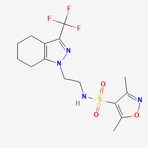 3,5-dimethyl-N-(2-(3-(trifluoromethyl)-4,5,6,7-tetrahydro-1H-indazol-1-yl)ethyl)isoxazole-4-sulfonamide