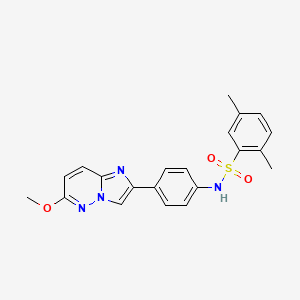 molecular formula C21H20N4O3S B2848532 N-(4-(6-methoxyimidazo[1,2-b]pyridazin-2-yl)phenyl)-2,5-dimethylbenzenesulfonamide CAS No. 953175-19-4