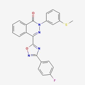 4-(3-(4-fluorophenyl)-1,2,4-oxadiazol-5-yl)-2-(3-(methylthio)phenyl)phthalazin-1(2H)-one