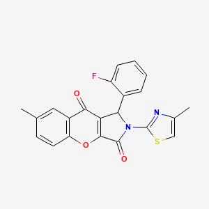 1-(2-Fluorophenyl)-7-methyl-2-(4-methylthiazol-2-yl)-1,2-dihydrochromeno[2,3-c]pyrrole-3,9-dione