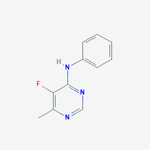molecular formula C11H10FN3 B2848539 5-Fluoro-6-methyl-N-phenylpyrimidin-4-amine CAS No. 2415602-43-4