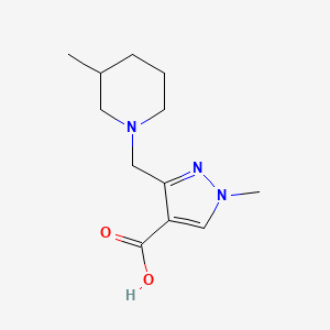 1-Methyl-3-[(3-methylpiperidin-1-yl)methyl]pyrazole-4-carboxylic acid