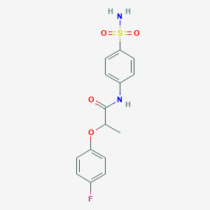 molecular formula C15H15FN2O4S B2848542 2-(4-fluorophenoxy)-N-(4-sulfamoylphenyl)propanamide CAS No. 617696-78-3