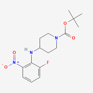 molecular formula C16H22FN3O4 B2848550 tert-Butyl 4-(2-fluoro-6-nitrophenylamino) piperidine-1-carboxylate CAS No. 1004304-05-5