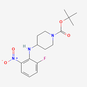 molecular formula C16H22FN3O4 B2848550 叔丁基4-(2-氟-6-硝基苯基氨基)哌啶-1-羧酸叔丁酯 CAS No. 1004304-05-5