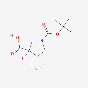 molecular formula C13H20FNO4 B2848570 N-Boc-8-fluoro-6-azaspiro[3.4]octane-8-carboxylic acid CAS No. 2137830-26-1