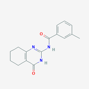 molecular formula C16H17N3O2 B2848572 3-methyl-N-(4-oxo-3,4,5,6,7,8-hexahydro-2-quinazolinyl)benzenecarboxamide CAS No. 338401-49-3