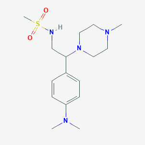 molecular formula C16H28N4O2S B2848579 N-(2-(4-(dimethylamino)phenyl)-2-(4-methylpiperazin-1-yl)ethyl)methanesulfonamide CAS No. 946316-83-2