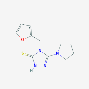 4-(furan-2-ylmethyl)-5-(pyrrolidin-1-yl)-4H-1,2,4-triazole-3-thiol