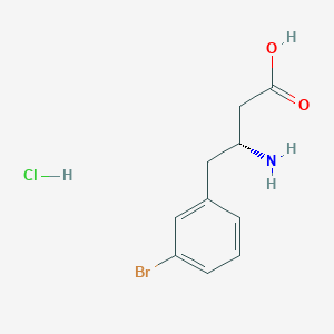 molecular formula C10H13BrClNO2 B2848588 (R)-3-Amino-4-(3-bromophenyl)butanoic acid hydrochloride CAS No. 1632296-25-3