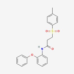 molecular formula C22H21NO4S B2848605 3-(4-methylbenzenesulfonyl)-N-(2-phenoxyphenyl)propanamide CAS No. 895450-80-3