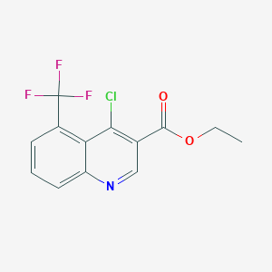 molecular formula C13H9ClF3NO2 B2848619 Ethyl 4-chloro-5-(trifluoromethyl)quinoline-3-carboxylate CAS No. 2177266-12-3