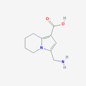 molecular formula C10H14N2O2 B2848624 3-(Aminomethyl)-5,6,7,8-tetrahydroindolizine-1-carboxylic acid CAS No. 2167587-16-6