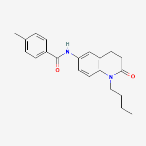 molecular formula C21H24N2O2 B2848627 N-(1-butyl-2-oxo-1,2,3,4-tetrahydroquinolin-6-yl)-4-methylbenzamide CAS No. 946269-86-9
