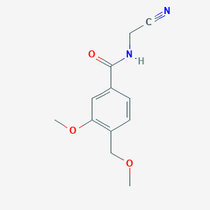 molecular formula C12H14N2O3 B2848634 N-(cyanomethyl)-3-methoxy-4-(methoxymethyl)benzamide CAS No. 1797037-86-5