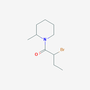 molecular formula C10H18BrNO B2848640 1-(2-Bromobutanoyl)-2-methylpiperidine CAS No. 81042-27-5