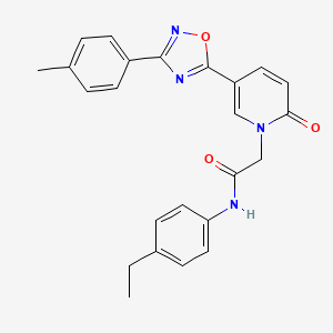 molecular formula C24H22N4O3 B2848652 N-(4-ethylphenyl)-2-(2-oxo-5-(3-(p-tolyl)-1,2,4-oxadiazol-5-yl)pyridin-1(2H)-yl)acetamide CAS No. 1251679-13-6