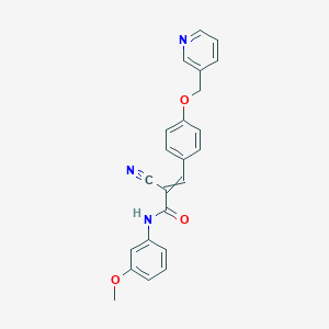 2-cyano-N-(3-methoxyphenyl)-3-{4-[(pyridin-3-yl)methoxy]phenyl}prop-2-enamide