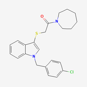 molecular formula C23H25ClN2OS B2848664 1-(氮杂庚烷-1-基)-2-[1-[(4-氯苯基)甲基]吲哚-3-基]硫酰乙酮 CAS No. 450349-38-9