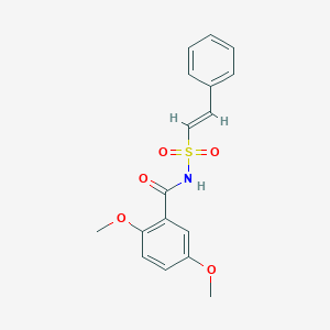 2,5-dimethoxy-N-[(E)-2-phenylethenyl]sulfonylbenzamide