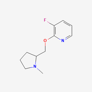 molecular formula C11H15FN2O B2848667 3-Fluoro-2-[(1-methylpyrrolidin-2-yl)methoxy]pyridine CAS No. 2199971-64-5