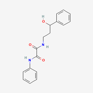 molecular formula C17H18N2O3 B2848676 N1-(3-hydroxy-3-phenylpropyl)-N2-phenyloxalamide CAS No. 1396798-22-3
