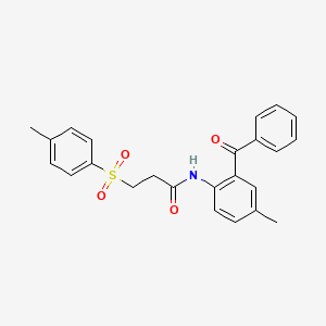 molecular formula C24H23NO4S B2848678 N-(2-benzoyl-4-methylphenyl)-3-tosylpropanamide CAS No. 895445-04-2