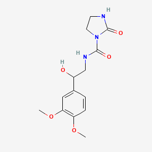 molecular formula C14H19N3O5 B2848694 N-(2-(3,4-dimethoxyphenyl)-2-hydroxyethyl)-2-oxoimidazolidine-1-carboxamide CAS No. 1797277-05-4