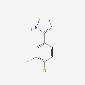 molecular formula C10H7ClFN B2848697 2-(4-Chloro-3-fluorophenyl)pyrrole CAS No. 1936405-09-2
