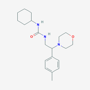molecular formula C20H31N3O2 B2848703 1-Cyclohexyl-3-(2-morpholino-2-(p-tolyl)ethyl)urea CAS No. 942010-30-2