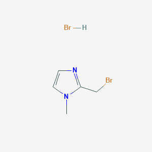 molecular formula C5H8Br2N2 B2848704 2-(Bromomethyl)-1-methyl-1H-imidazole hydrobromide CAS No. 131671-69-7; 1864074-91-8