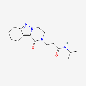 3-(1-Oxo-7,8,9,10-tetrahydropyrazino[1,2-b]indazol-2-yl)-N-propan-2-ylpropanamide