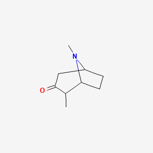 molecular formula C9H15NO B2848708 2,8-Dimethyl-8-azabicyclo[3.2.1]octan-3-one CAS No. 1099571-64-8