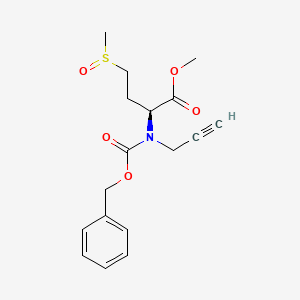 molecular formula C17H21NO5S B2848713 (2S)-Methyl 2-(((benzyloxy)carbonyl)(prop-2-yn-1-yl)amino)-4-(methylsulfinyl)butanoate CAS No. 792948-19-7