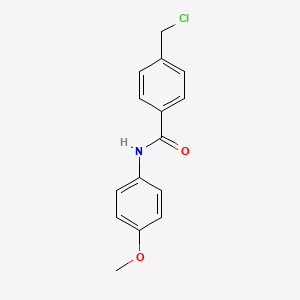 molecular formula C15H14ClNO2 B2848714 4-(氯甲基)-N-(4-甲氧基苯基)苯甲酰胺 CAS No. 878465-67-9