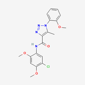 molecular formula C19H19ClN4O4 B2848720 N-(5-chloro-2,4-dimethoxyphenyl)-1-(2-methoxyphenyl)-5-methyl-1H-1,2,3-triazole-4-carboxamide CAS No. 895643-71-7